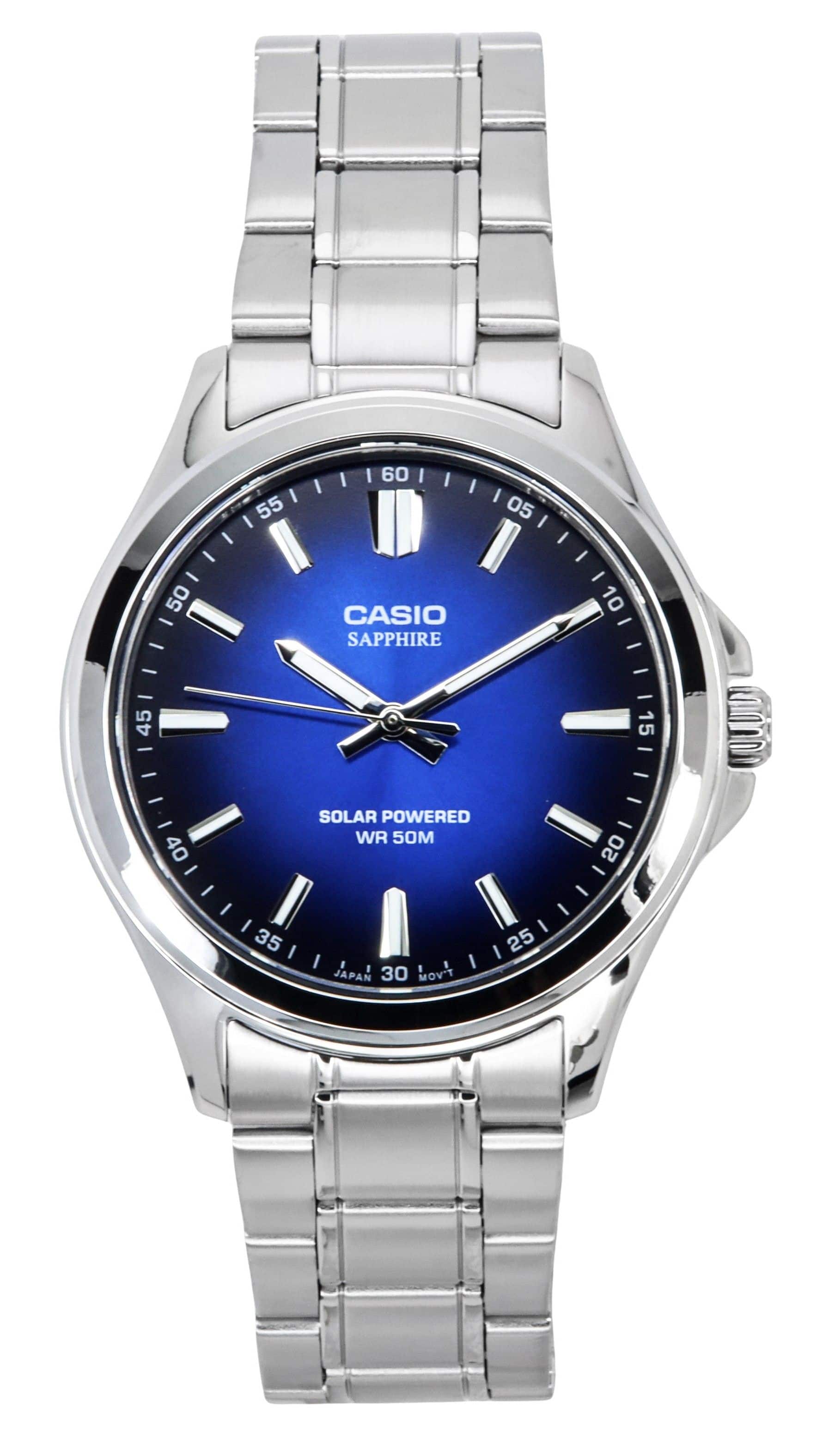 - 50 60 55 05  
- CASIO SAPPHIRE  
- SOLAR POWERED WR 50M  
- 45 40 35 30 25 20 15 10 5  
- JAPAN  
- 35 30 25 20 15 10 5  
- 1 2 3 4 5 6 7 8 9 10 11 12