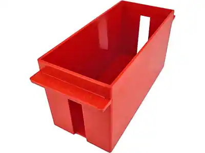 Front. CONTROLTEK - CONTROLTEK $25 Pennies Tray, 1 Compartment, Red (560162) - Red.