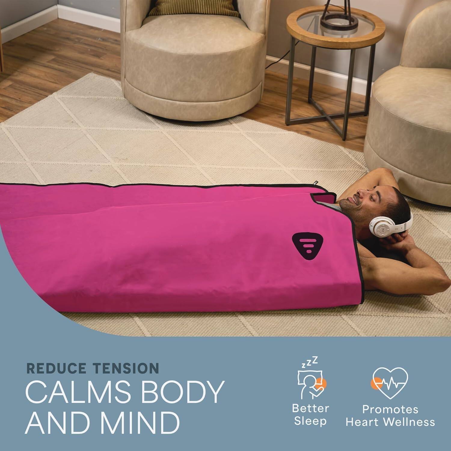 REDUCE TENSION  
CALMS BODY AND MIND  

Better Sleep  
Promotes Heart Wellness