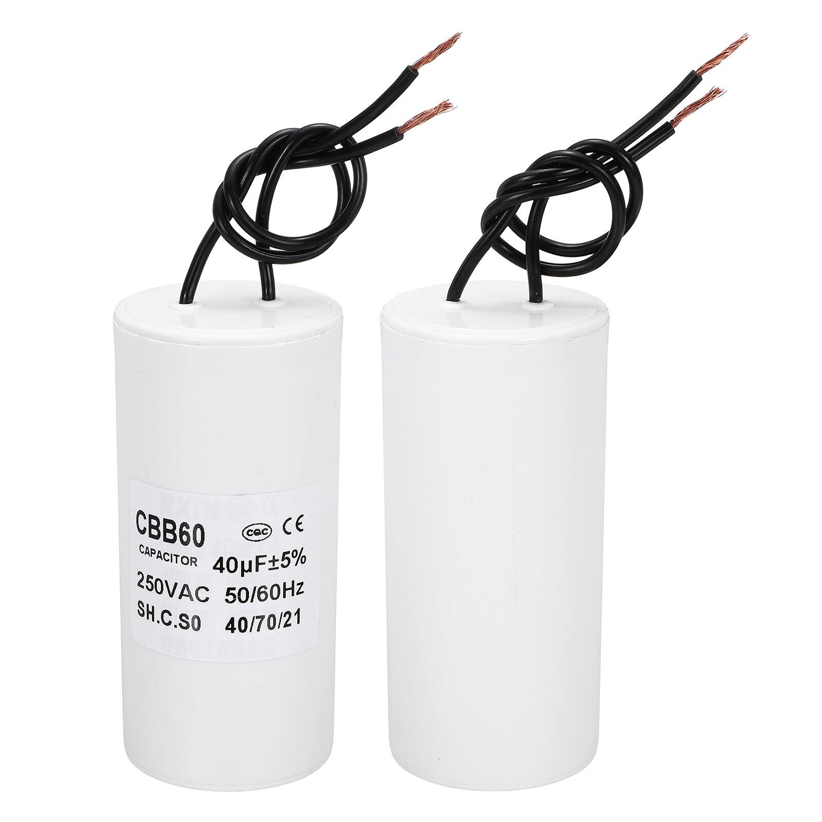 CBB60 CAPACITOR 40µF±5% 250VAC 50/60Hz SH.C.SO 40/70/21