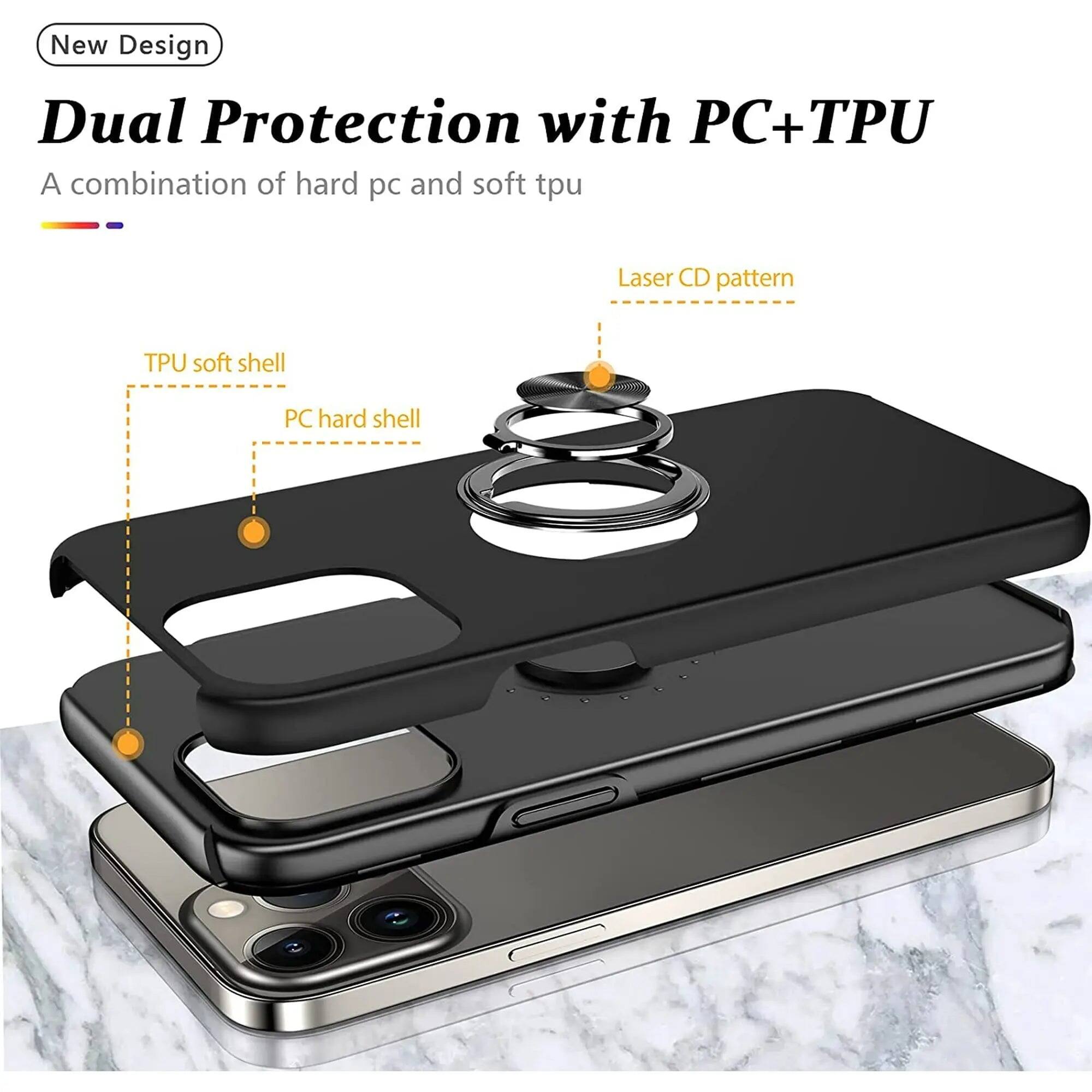 New Design  
Dual Protection with PC+TPU  
A combination of hard PC and soft TPU  

Laser CD pattern  

TPU soft shell  
PC hard shell