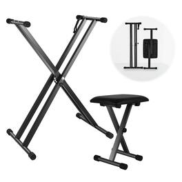 MAGICAL RUBS - Stands And Bench Set Heavy Duty Double-x Stand Adjustable Digital Piano With Lockable Straps (piano X 1 1) - Default