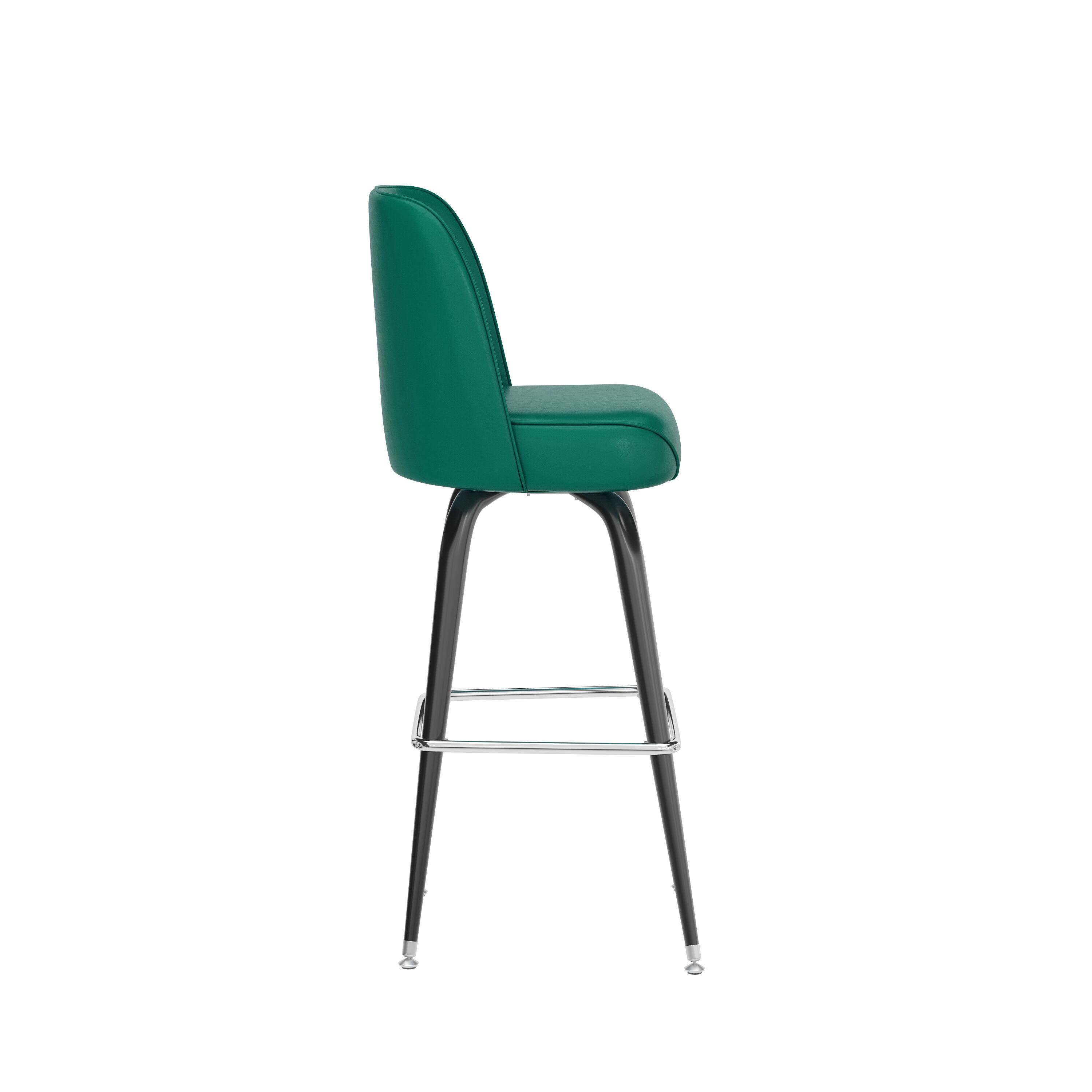 Alt View 7. Emma + Oliver - Metal Barstool with Swivel Bucket Seat - Green.