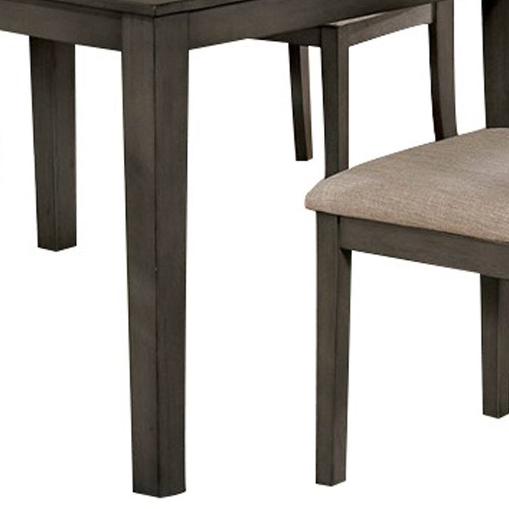 Alt View 3. Manhattan Lane - 5 Piece Wooden Dining Table Set In Weathered Brown - Brown.