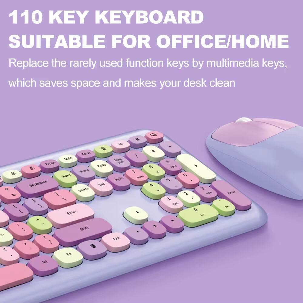 110 KEY KEYBOARD  
SUITABLE FOR OFFICE/HOME  

Replace the rarely used function keys by multimedia keys, which saves space and makes your desk clean