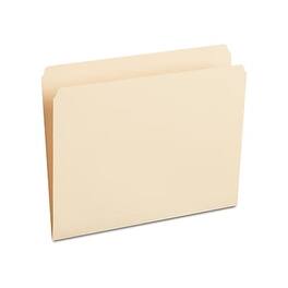 Staples - 100% Recycled File Folder, Single Tab, Letter Size, 100/Box (ST393125/393125) - Manila