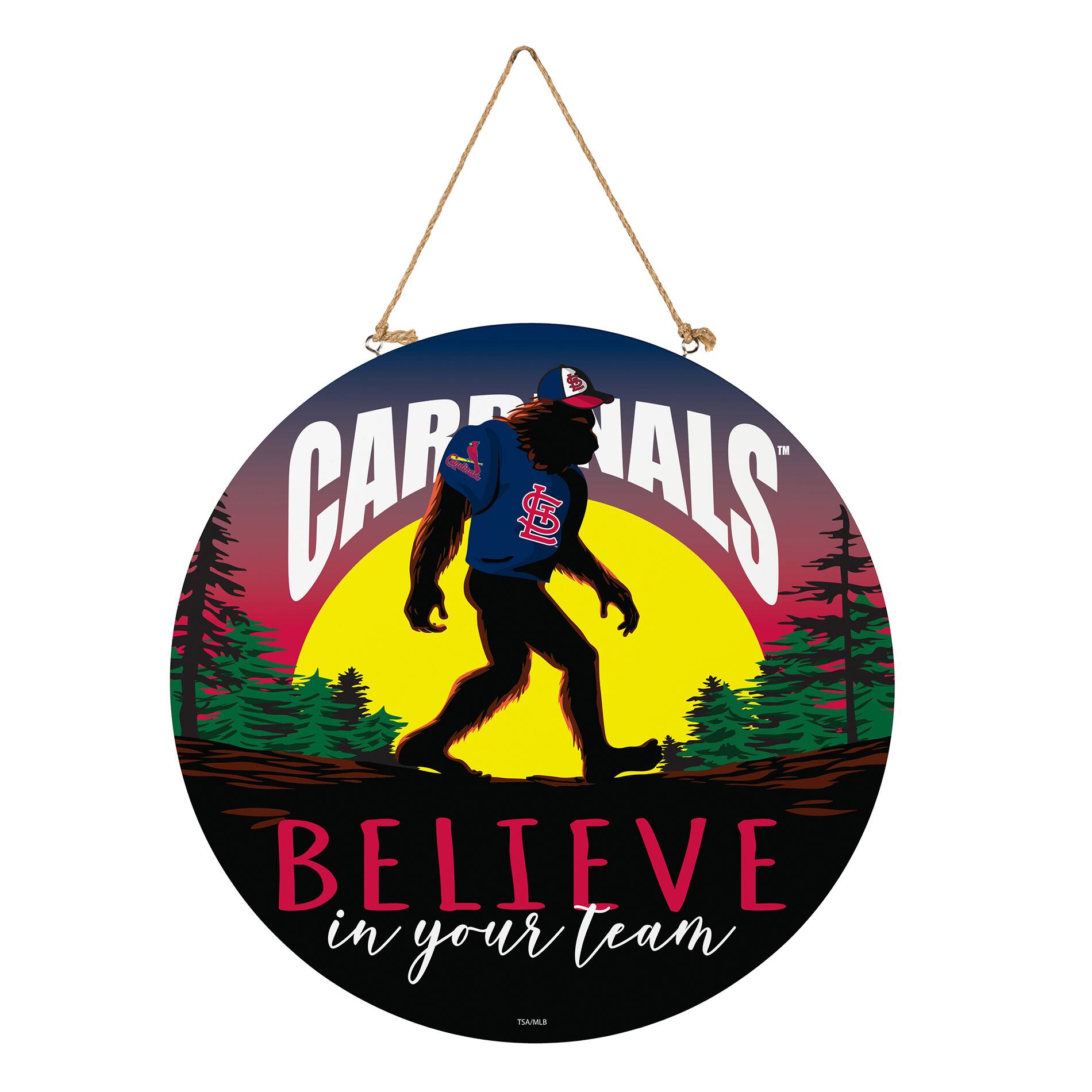 18" Bigfoot "Believe in Yourself" Team Logo Wood Round Door Sign