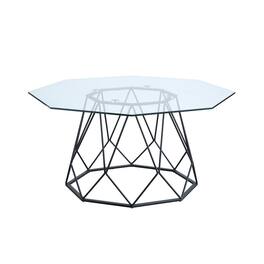 Furniture of America - Growder Contemporary Glass Top Coffee Table - Black