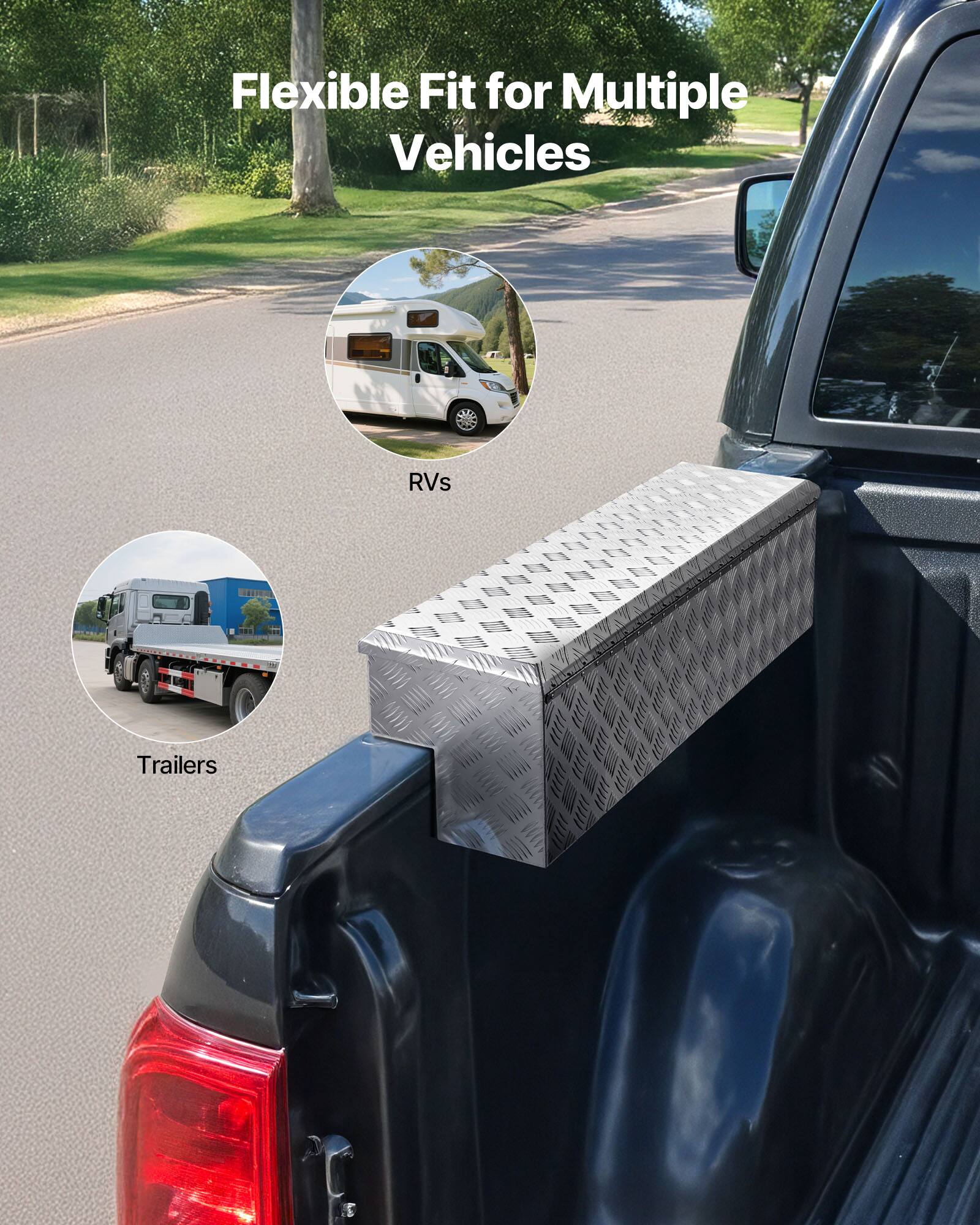 Flexible Fit for Multiple Vehicles  
RVs  
Trailers