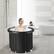 Alt View 11. Costway - Portable Ice Bath Tub Multiple Layered Foldable Freestanding Bath Tub - Black.