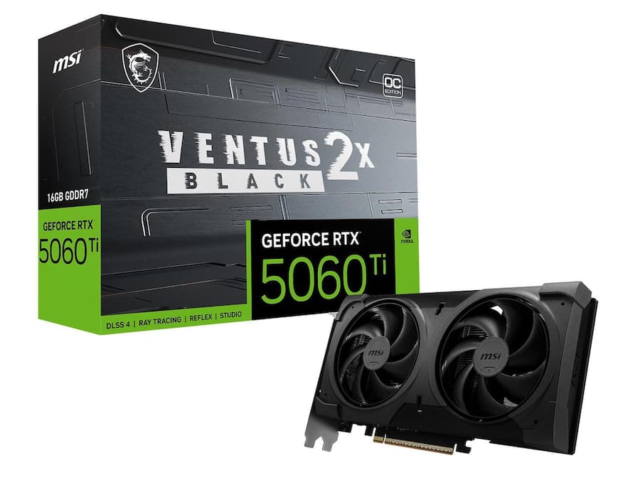 MSI Ventus RTX 5060 Ti 16GB GDDR7 PCIe 5.0 x16 (use x8) Graphics MSI Ventus RTX 5060 Ti 16GB GDDR7 PCIe 5.0 x16 (use x8) Graphics