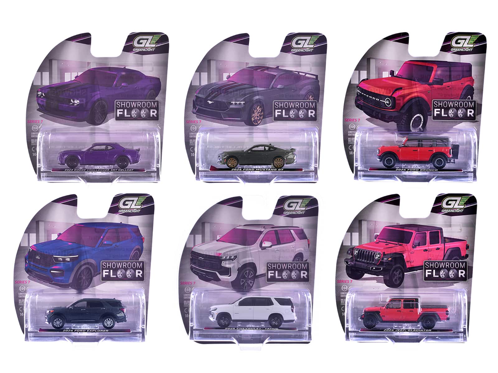 """Showroom Floor"" Series 7 Set of 6 Cars diecast model cars by Greenlight 1/64 Diecast Model Cars by Greenlight" price history on PriceWatchPro