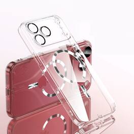 UUCOVER - Magnetic Case for iPhone 17 Pro Max Shockproof Plating TPU Compatible with MagSafe Camera Lens Protector Cover - Clear