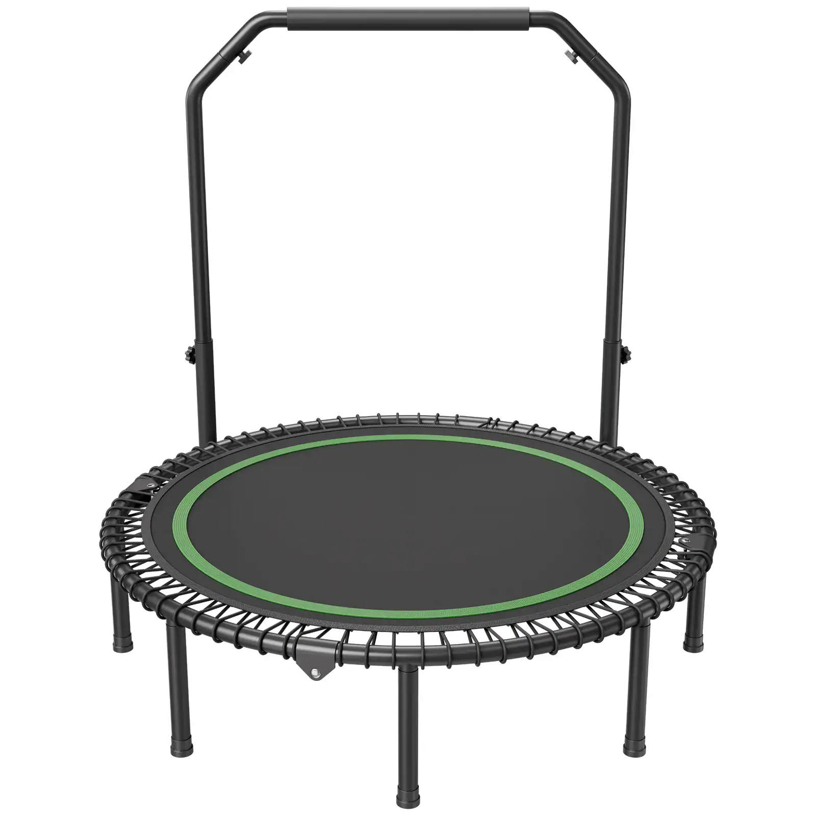 Alt View 5. VEVOR - Foldable Mini Trampoline, 51 Inch Fitness Rebounder, Max Load 450lbs Exercise Trampoline, Stable & Quiet Trampoline - Black.
