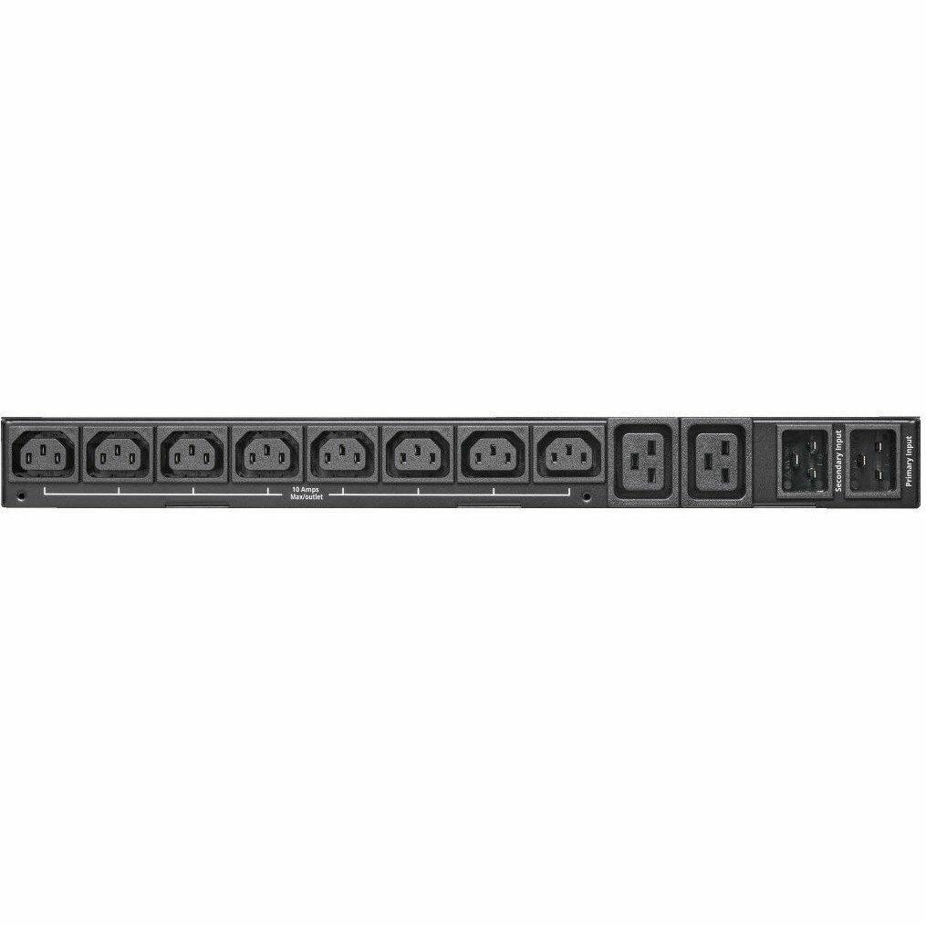 10 Amps Max/Outlet  
- Input Secondary  
- Input Primary
