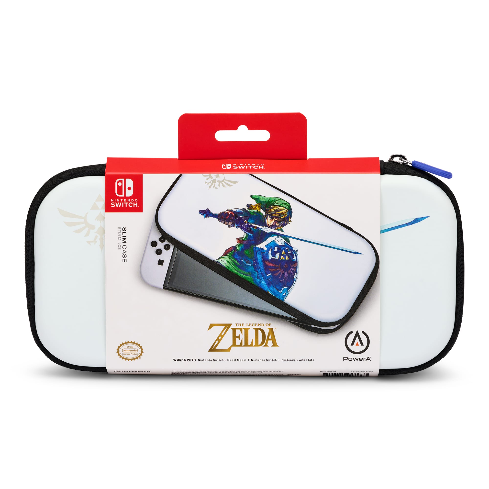 Alt View Zoom 18. PowerA - Slim Case for Nintendo Switch - OLED Model, Nintendo Switch or Nintendo Switch Lite - Master Sword Defense.