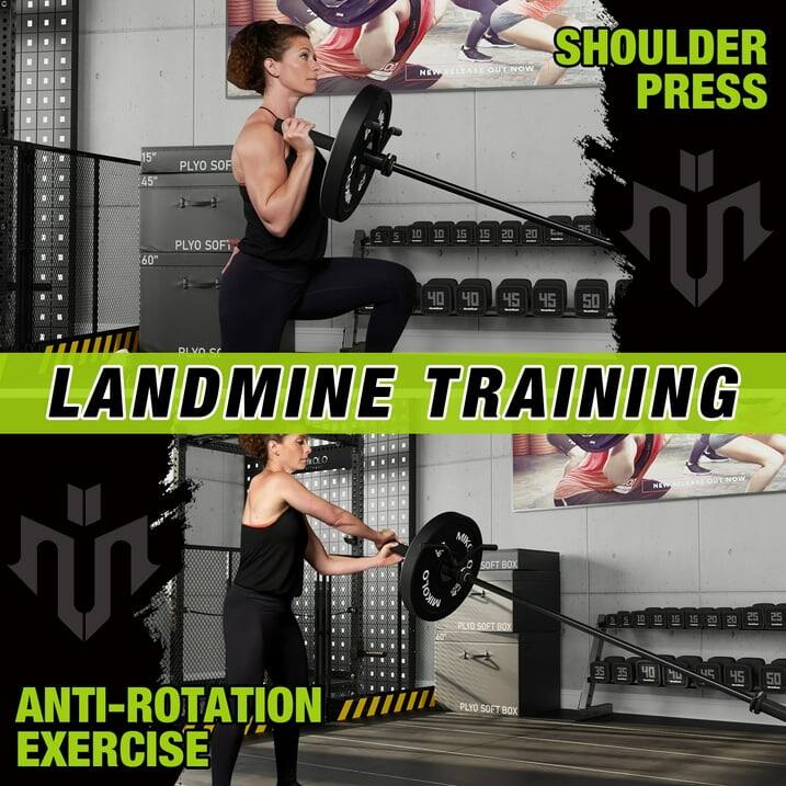 SHOULDER PRESS, LANDMINE TRAINING, ANTI-ROTATION EXERCISE, PLYO SOFT BOX