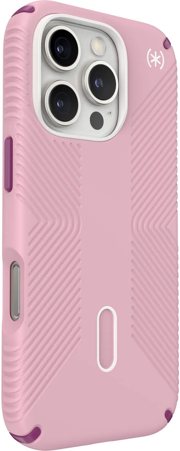 Left. Speck - Presidio2 Grip ClickLock Case with MagSafe for Apple iPhone 16 Pro - Wednesday Pink.