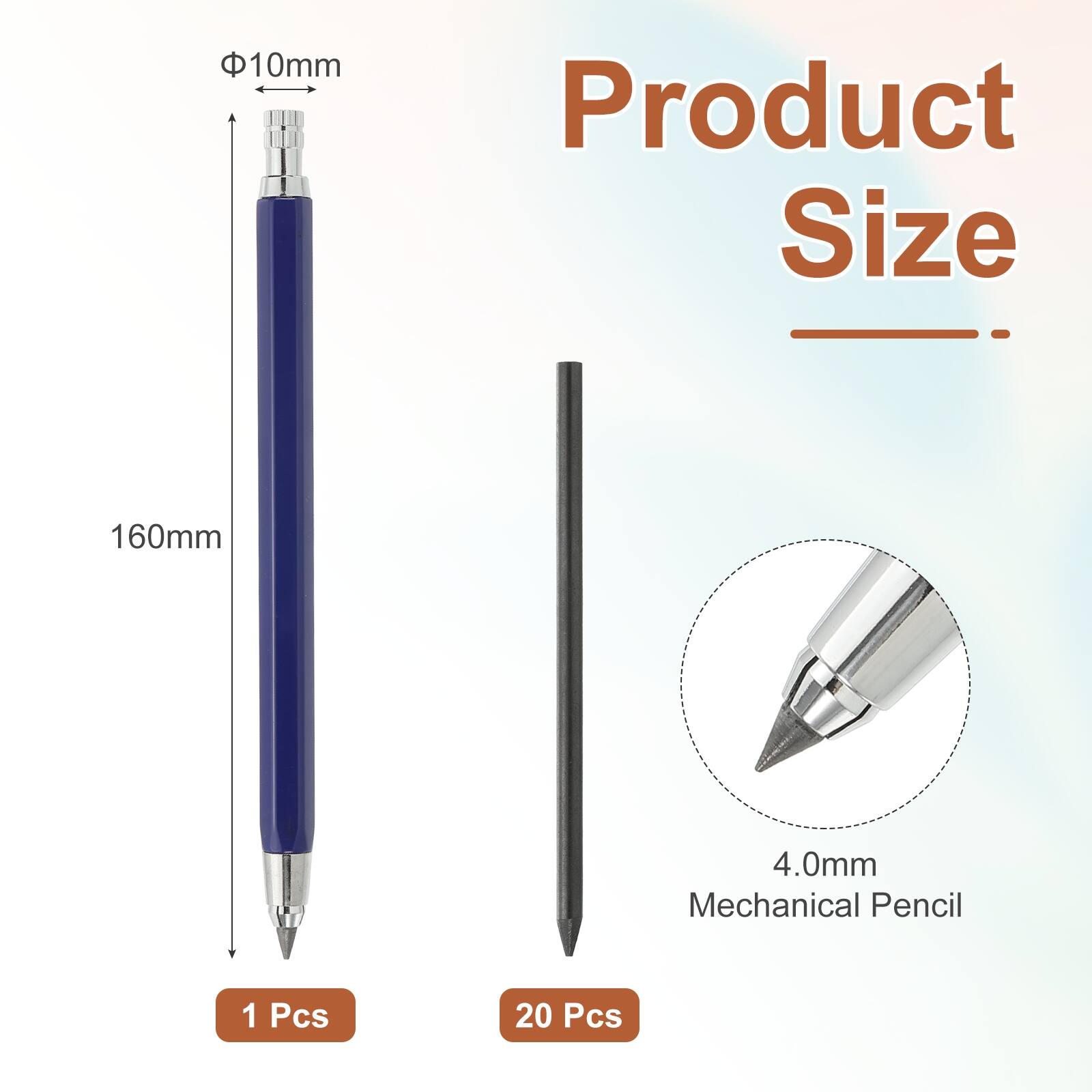 10mm Product Size 160mm 4.0mm Mechanical Pencil 1 Pcs 20 Pcs