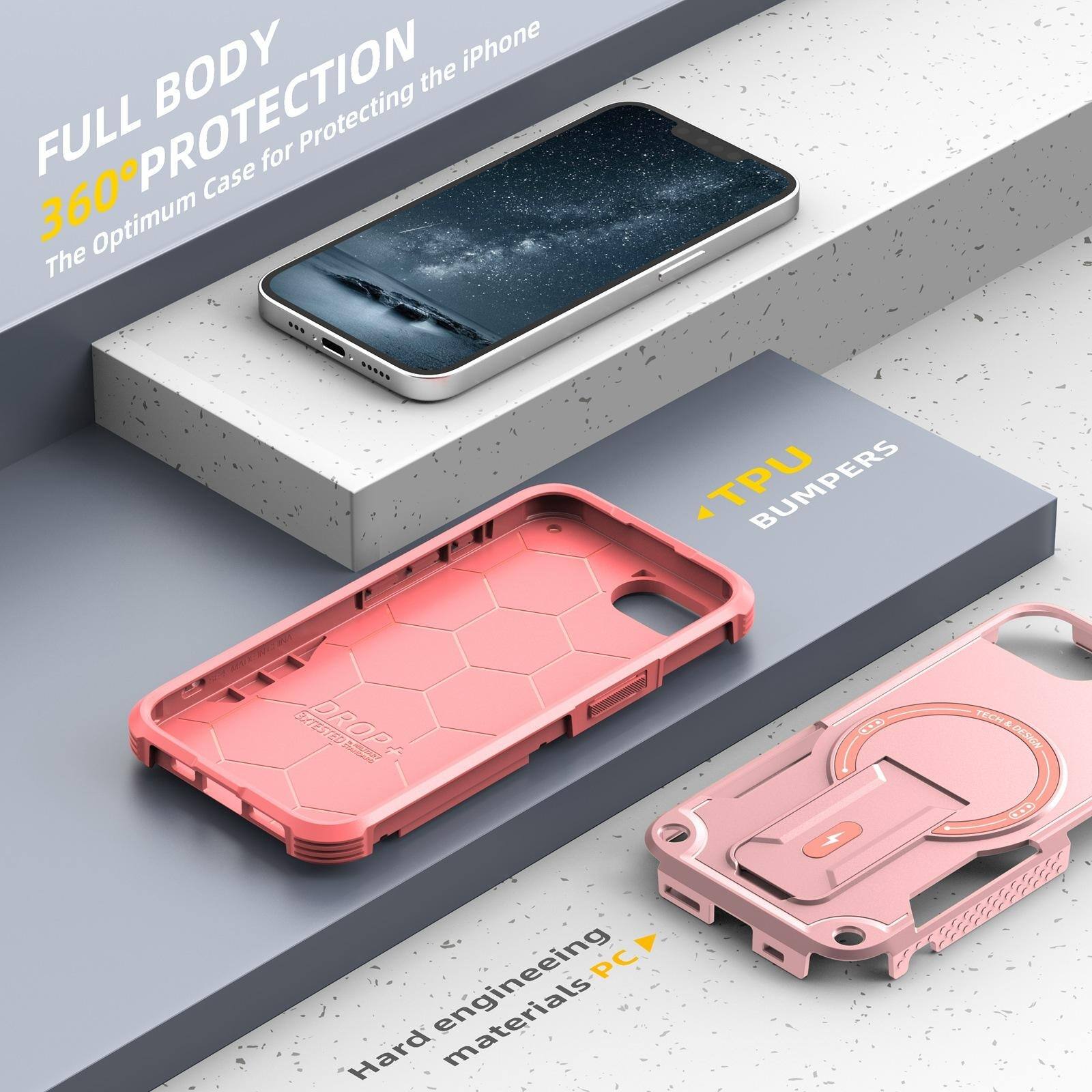 FULL BODY 360° PROTECTION  
The Optimum Case for Protecting the iPhone

TPU BUMPERS

Hard engineering materials PC