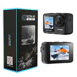 VILINICE - Action Camera ,4K UHD+1080P, 2" Touch Screen, 170° ultra wide-angle lens,Waterproof up to 98.4feet