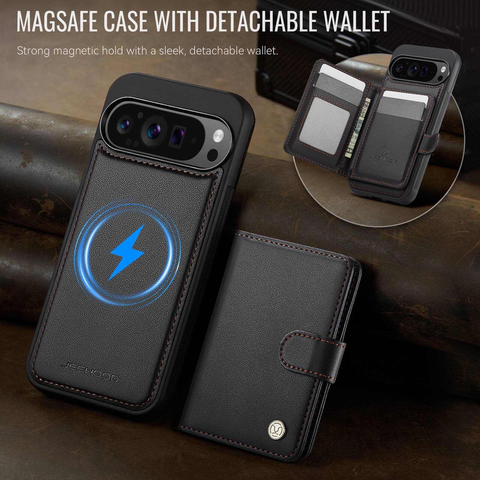 MAGSAFE CASE WITH DETACHABLE WALLET

Strong magnetic hold with a sleek, detachable wallet.