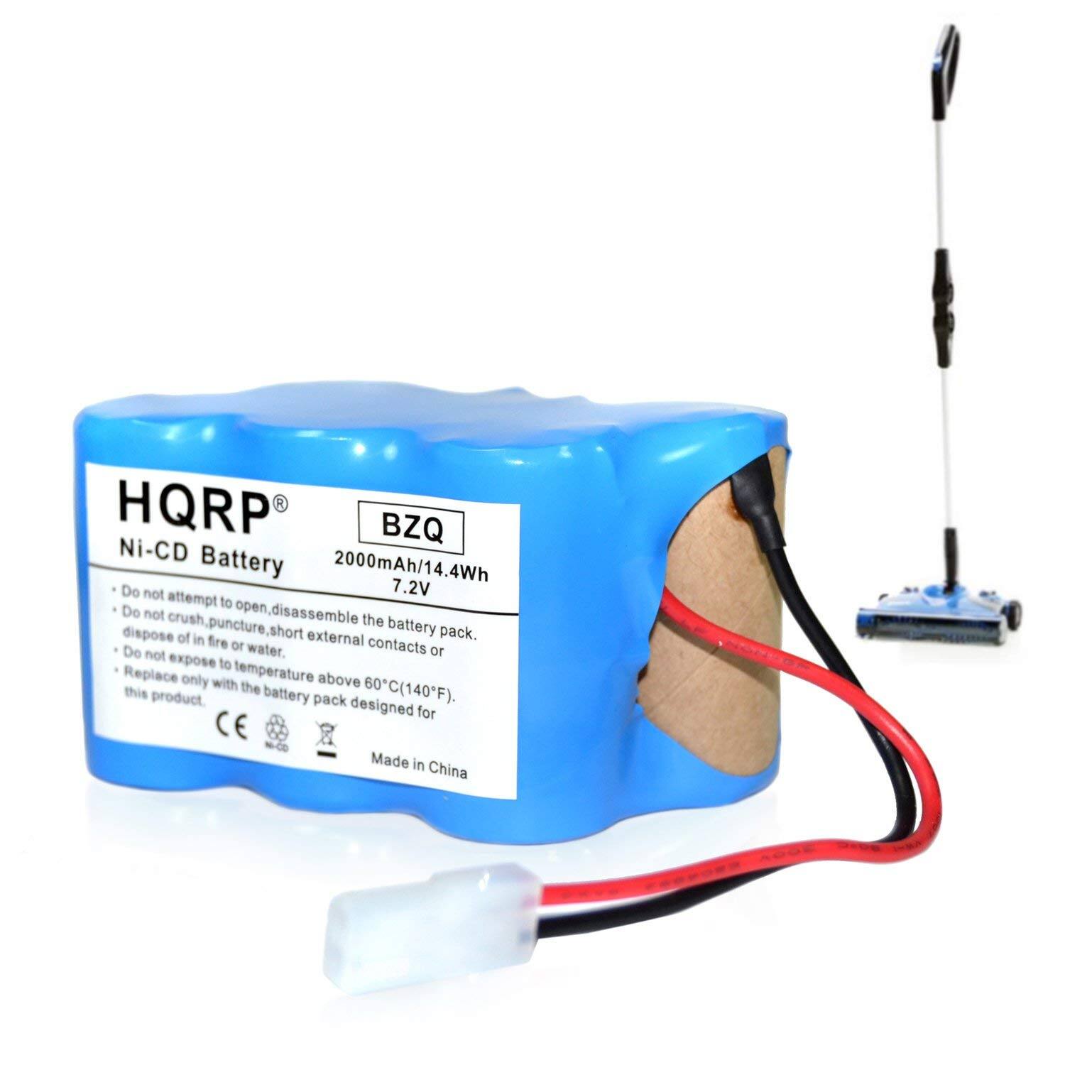 HQRP BZQ Ni-CD Battery 2000mAh/14.4Wh 7.2V

- Do not attempt to open, disassemble the battery pack.
- Do not crush, puncture, short external contacts or dispose of in fire or water.
- Do not expose to temperature above 60°C (140°F).
- Replace only with the battery pack designed for this product.

CE Made in China