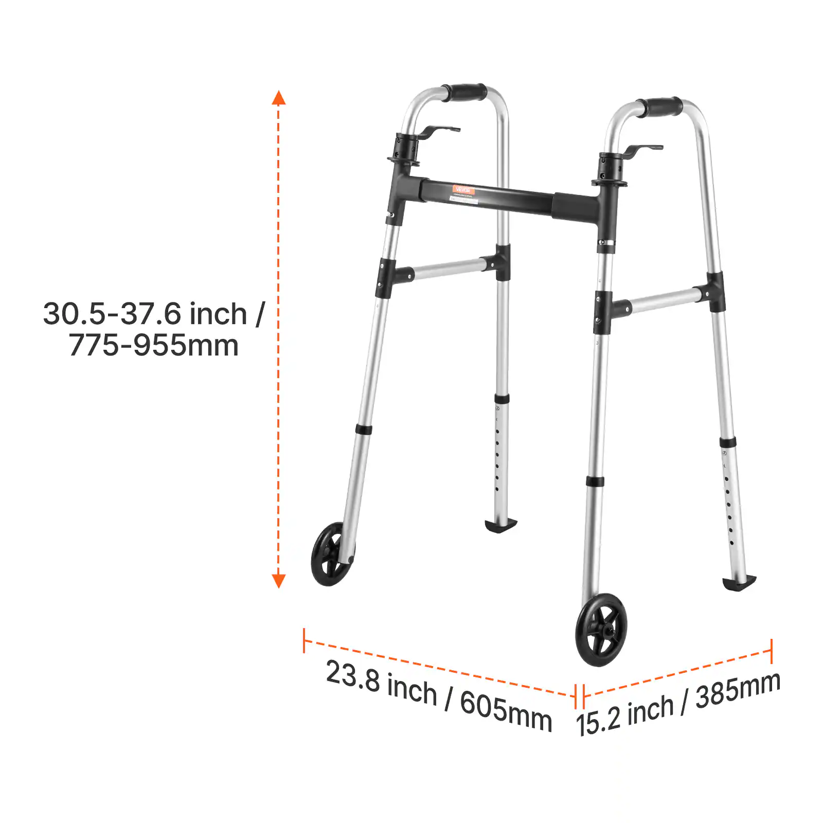 4K 30.5-37.6 inch / 775-955mm  
23.8 inch / 605mm  
15.2 inch / 385mm