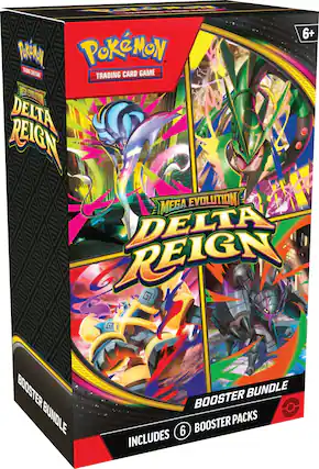 6+ Pokémon Trading Card Game: Mega Evolution Delta Reign Booster Bundle
Includes 6 Booster Packs