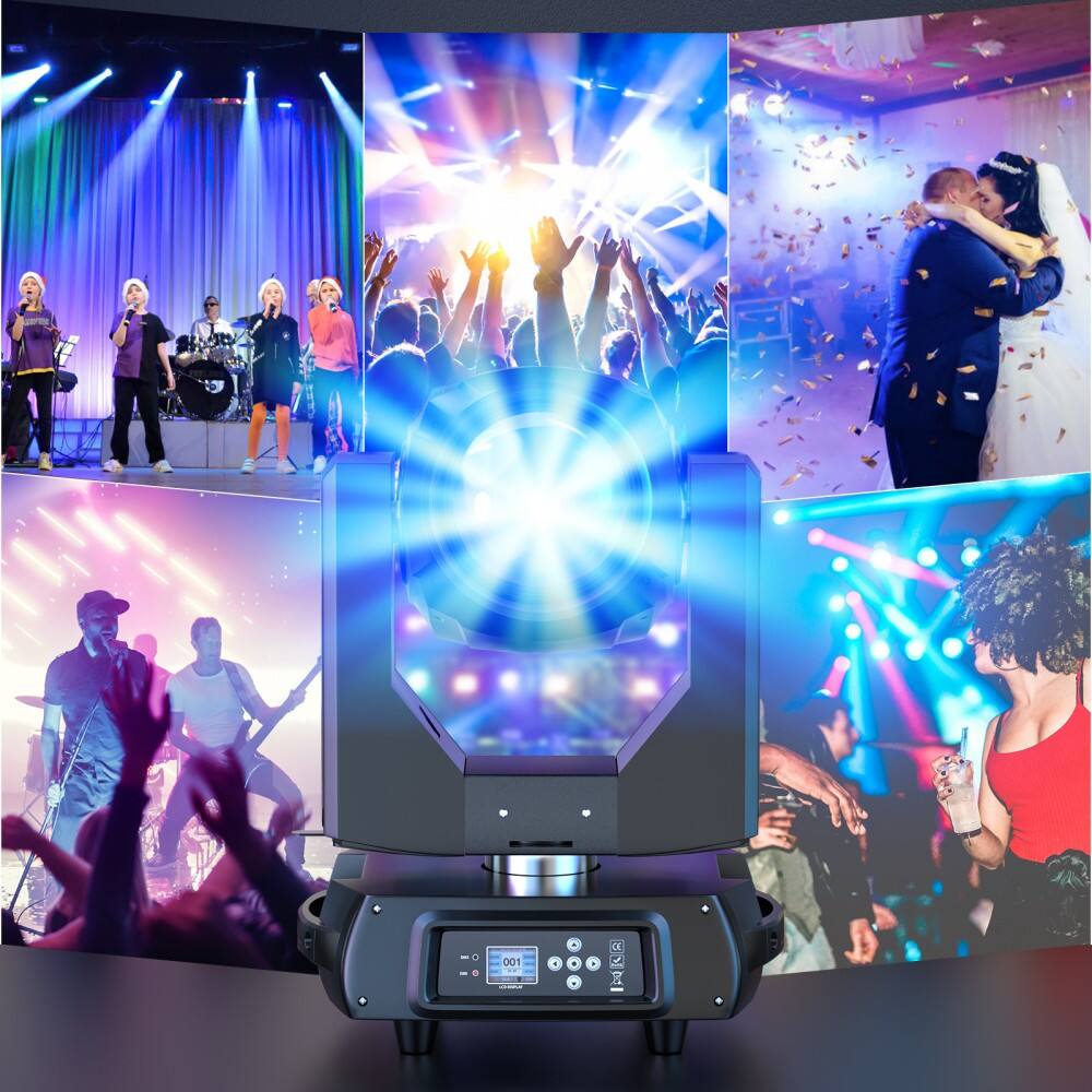 Alt View 7. UKing - 380W 20R Beam Moving Head Light DMX 16+48Prism Gobo Strobe Wash Lighting.