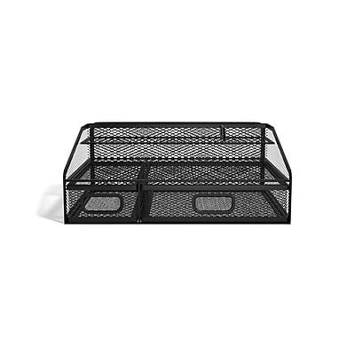 Alt View 1. TRU RED - 6-Compartment Wire Mesh Accessory Holder, Matte - Matte Black.