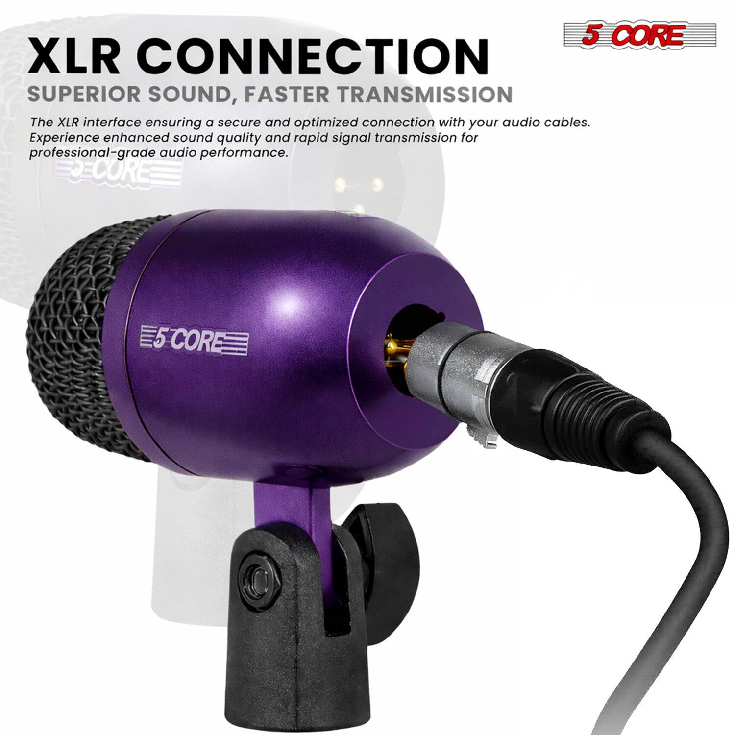 XLR CONNECTION  
SUPERIOR SOUND, FASTER TRANSMISSION  
The XLR interface ensuring a secure and optimized connection with your audio cables. Experience enhanced sound quality and rapid signal transmission for professional-grade audio performance.  
5 CORE