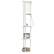 Alt View 13. Simple Designs - Round Etagere Storage Floor Lamp with 2 USB, 1 Outlet - White.