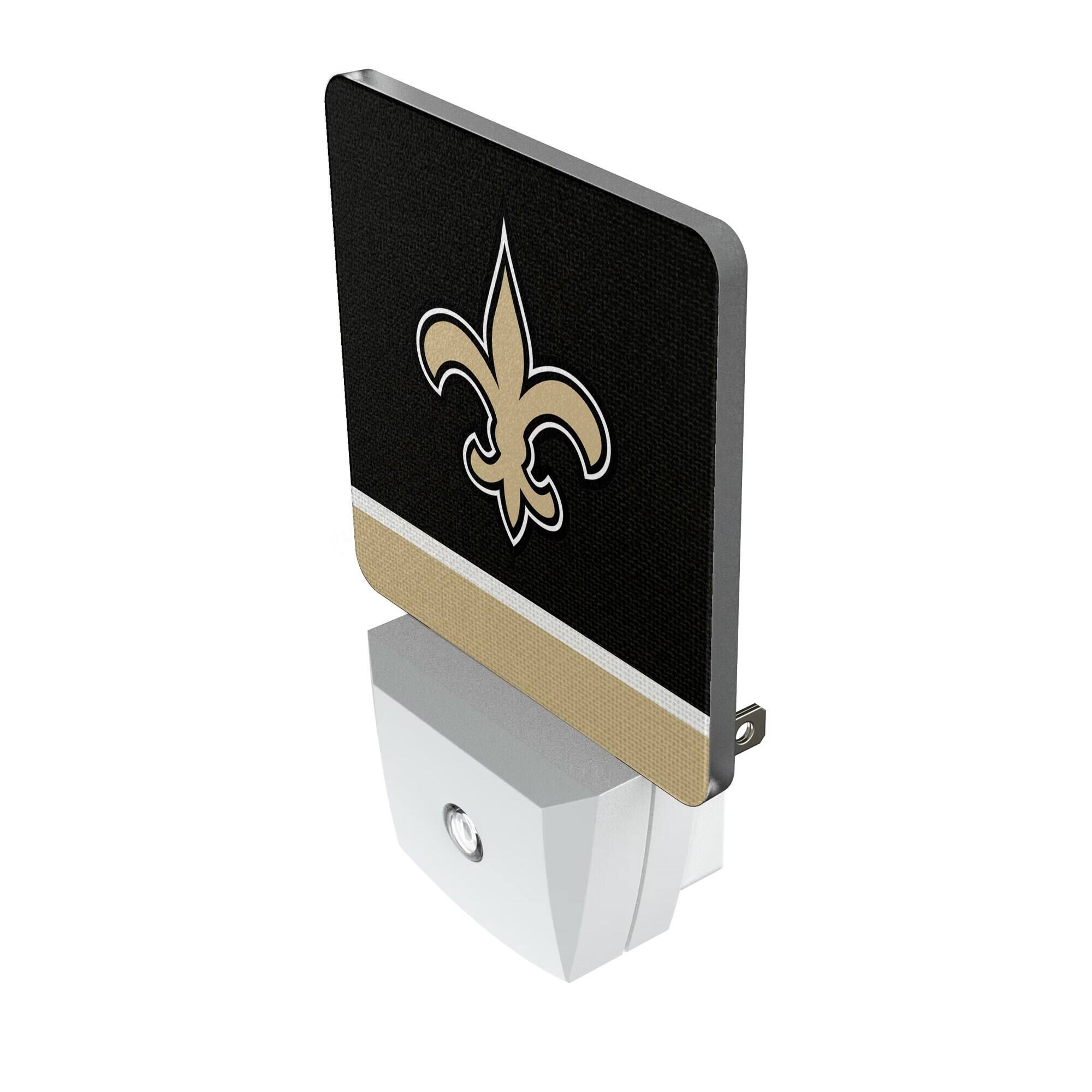 Alt View 1. Keyscaper - New Orleans Saints Stripe Design Nightlight 2-Pack - Multicolor.