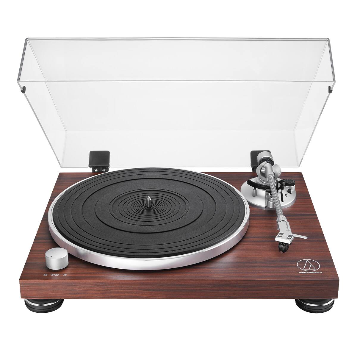 Audio-Technica - AT-LPW50BT-RW Wireless Belt-Drive Turntable with Bluetooth - Rosewood