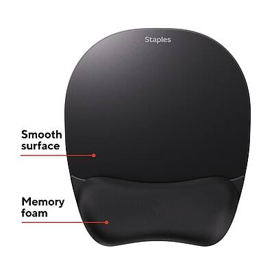 Staples  
Smooth surface  
Memory foam