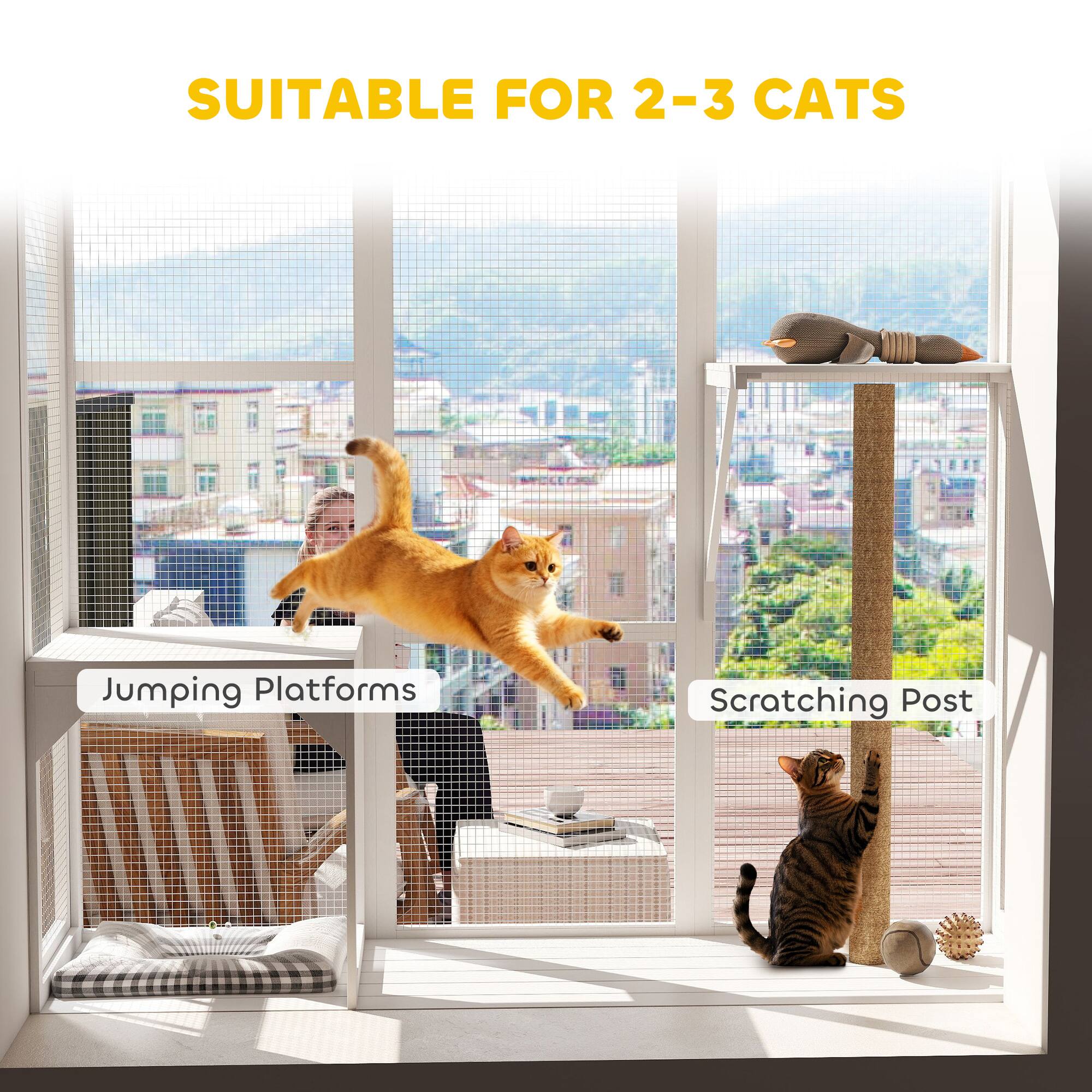 SUITABLE FOR 2-3 CATS

Jumping Platforms

Scratching Post
