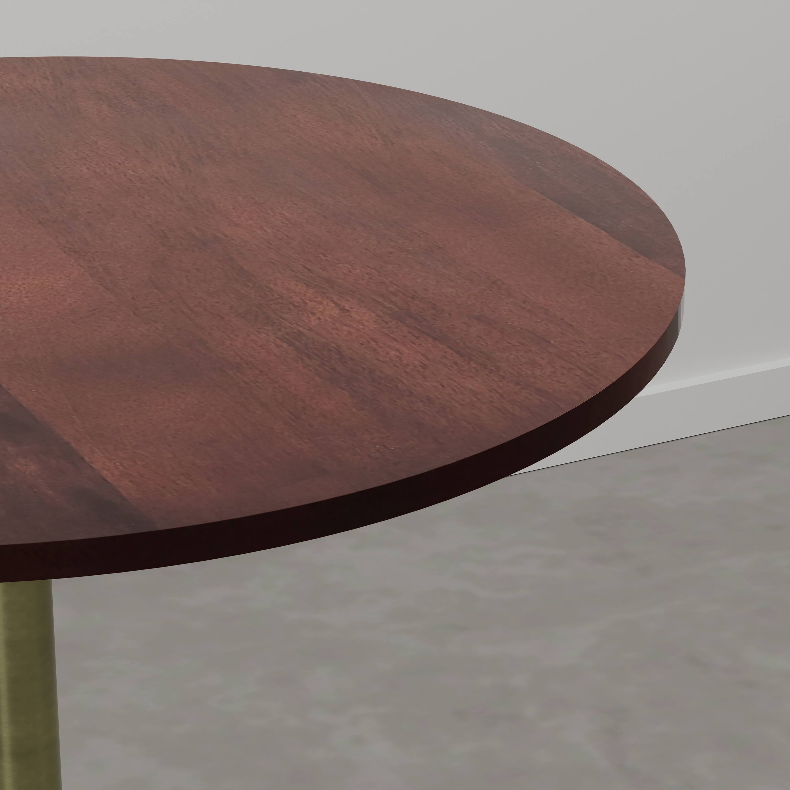 Alt View 4. Simpli Home - Radford 36 inch Wide Solid Mango Wood Round Dining Table, Burnt Umber - Burnt Umber.