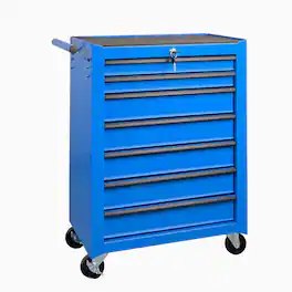 Boyel Living - BLUE Rolling Metal Tool Chest with 7 Drawers, 20" 7-Drawer Tool Chest Cabinet