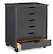 Alt View 12. Linon Home Décor - Monte Wide Six-Drawer Rolling Storage Cart - Gray.