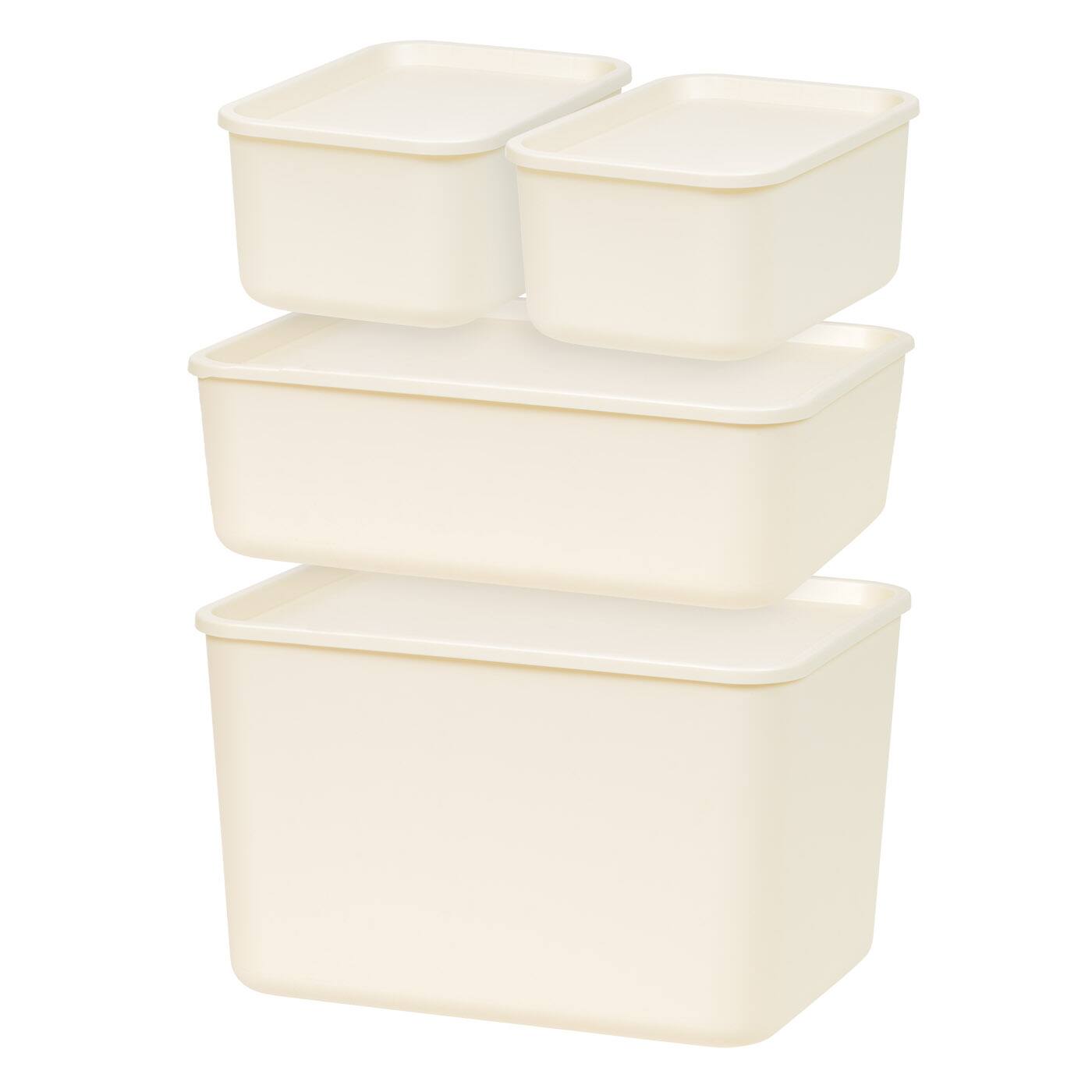 IRIS USA Plastic Modular Stackable Lidded Basket Storage organize Bins ...