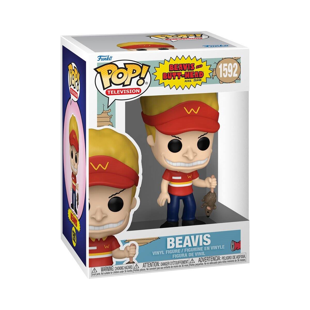 F C FIRkO Funko BEAVIS AD  POP! BUTT-HEAD 1592 MIKE SuoGs  AE TELEVISION W W W BEAVIS EN VINYLE FIGURE / FIGURINE VINYL DE VINIL FIGURA PELIGRO DE EASFIA D'TOUFFEMENT A ADVERTENCIA: pors -o IE 5 x nes DANGER pequelies N d acual HAZARO A ATTENTION: - onferts - moins aI N n06 Partes WARNING: CHOKING Pettes pieces M convient 5 phde - 3 monts E wtte  Seal p