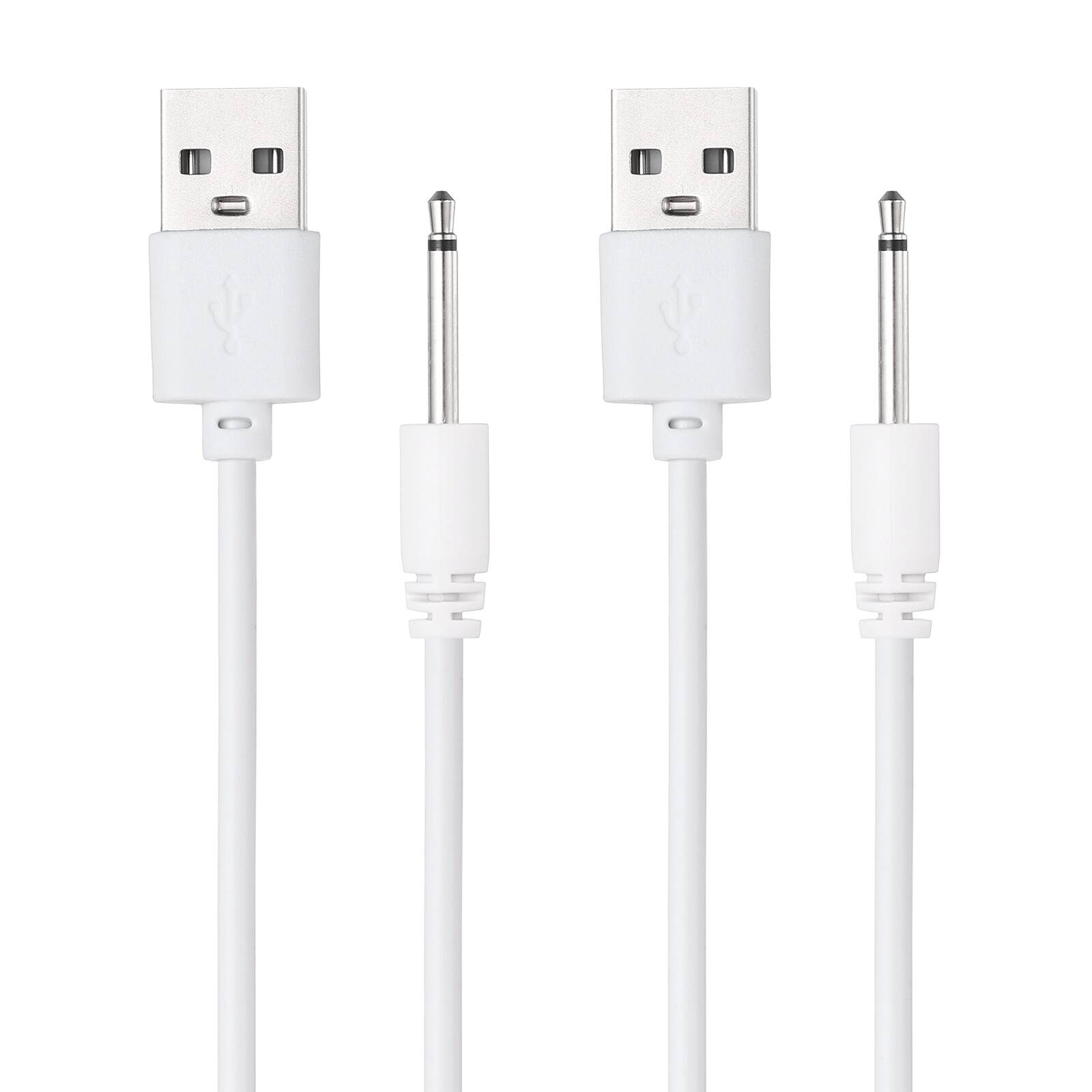 Front. Unique Bargains - USB to DC Charging Cable, 2.6ft, 5V 1A, 2pcs - Ideal for Routers, Speakers, Cameras, and Other 5V Devices - White.