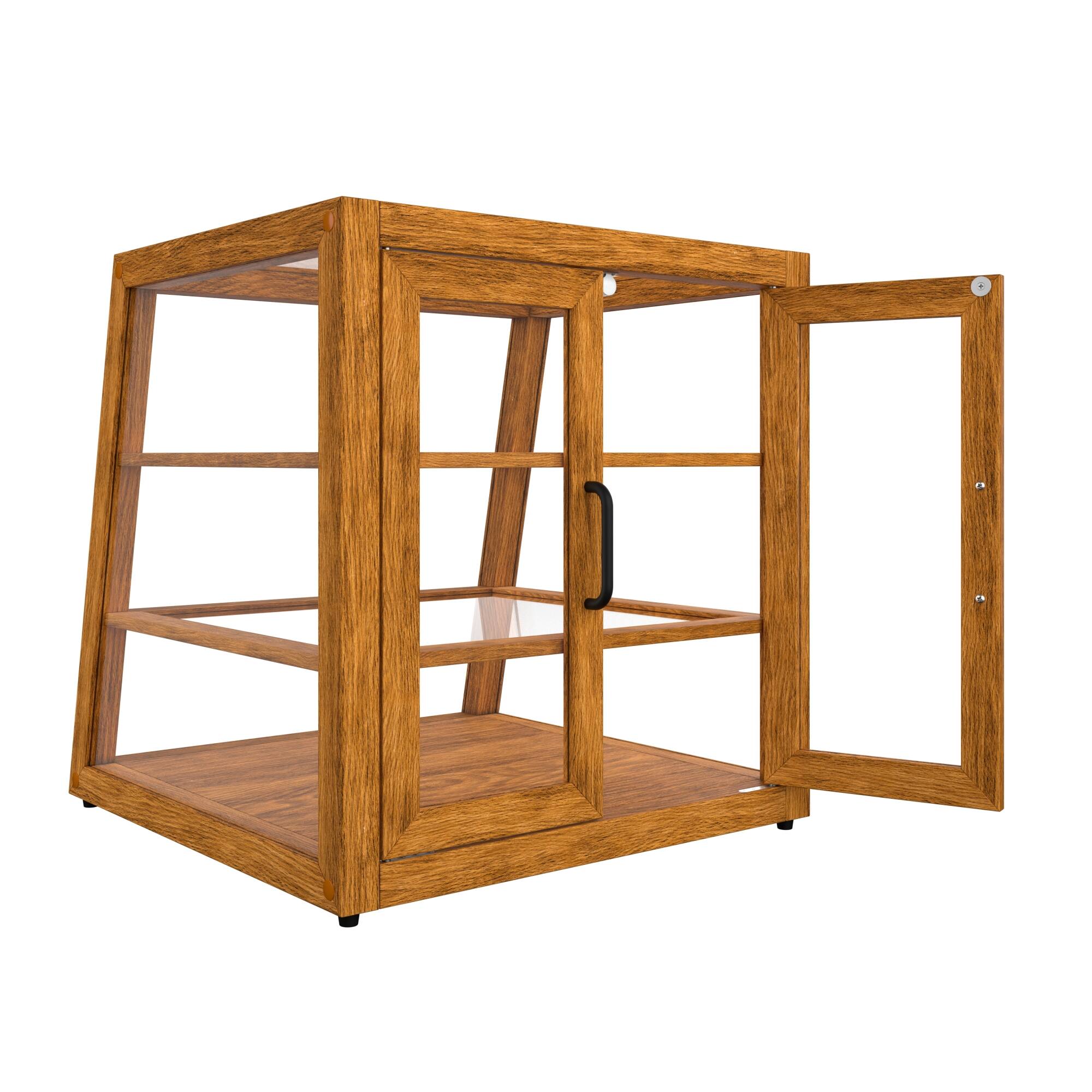 Alt View 5. Koolmore - 21 In. Artisan Light Wooden Slanted Bakery Display Case 3.5 Cu. ft. (KM-BDW-21SLL) - Ash wood color.