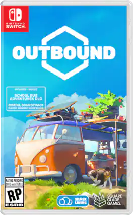 NINTENDO SWITCH
OUTBOUND
- INCLUDES - INCLUT
SCHOOL BUS ADVENTURES DLC
DIGITAL SOUNDTRACK
BANDE SONORE NUMÉRIQUE
RATING PENDING
COTE en ATTENTE
RP
ESRB
SILVER LINING
SQUARE GLADE GAMES - RP (Rating Pending)
