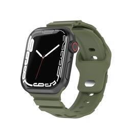 StrapsCo - Intrepid Band Silicone Rubber Watch Strap For Apple Watch - 44mm/45mm/46mm/49mm - Olive Green