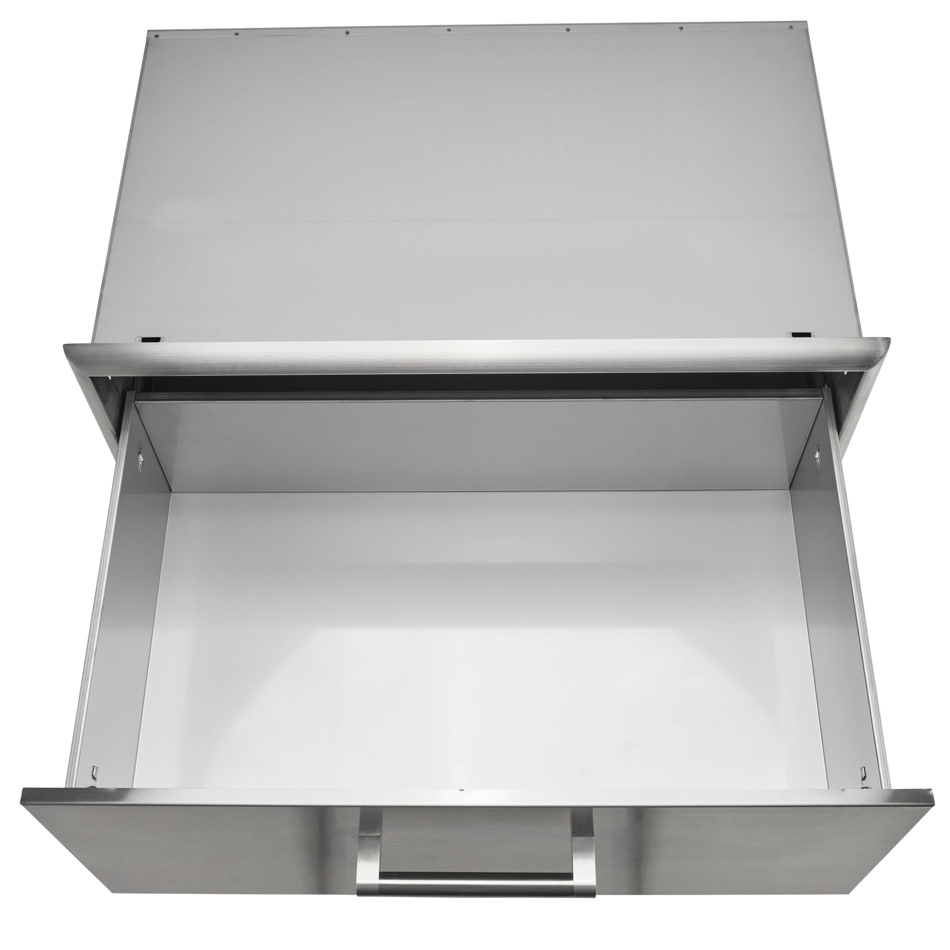 Angle. Coyote Outdoor Living - Coyote Outdoor Living 36" Single Storage Drawer - Stainless Steel.