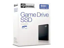 Seagate - Game Drive 500GB External Solid State Drive, for PS4 and PS5- (STKG500406) - Black