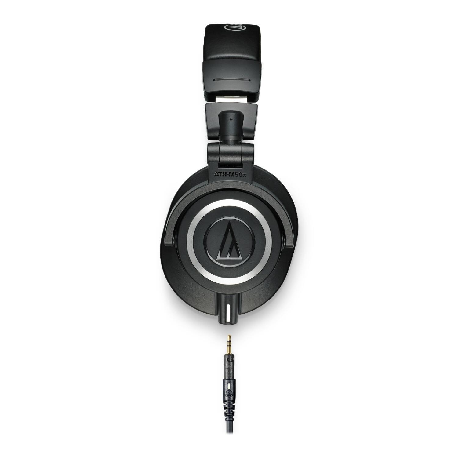 Left. Audio-Technica - Audio Technica ATH M50X Professional Monitor Headphones with Knox Headphone Case Bundle.