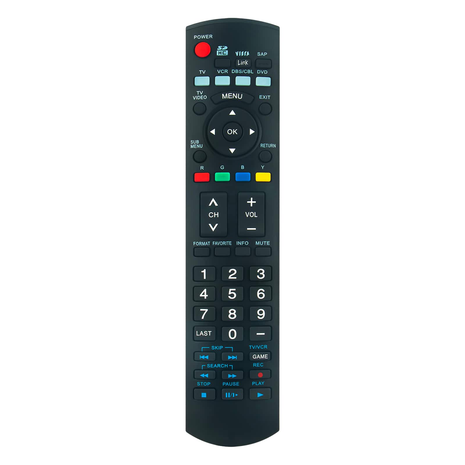 ZdalaMit - Replacement Remote N2QAYB000220 fit for Panasonic Plasma TV TC-32LZ800 TC-37LZ800 TH-42PZ800U TH-42PZ85 TH-42PZ85U - Black